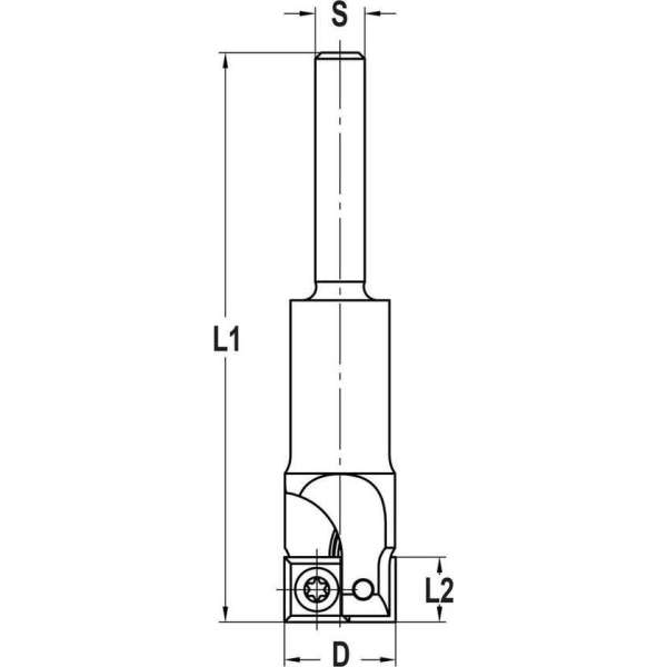 Trasco Keermesgroeffrees C15 18mm x 92 x schacht 8mm (Prijs per stuk)