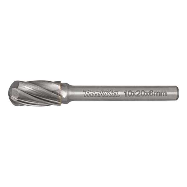 Makita B-52766 Hardmetalen stiftfrees - 20 x 6 x 10mm - Aluminium / Non-ferro metalen