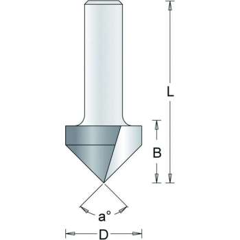 RvS Tools V-Groeffrees 67-8 12,7mm 60gr Hm As 8mm