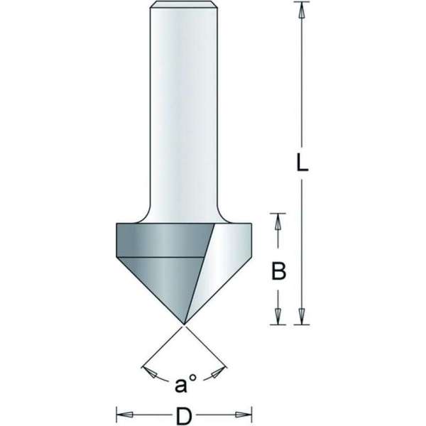 RvS Tools V-Groeffrees 67-8 12,7mm 60gr Hm As 8mm