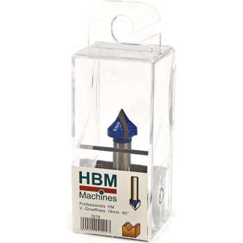 HBM Professionele HM V-Groeffrees 16 mm. - 90 graden hoek.