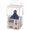 HBM Professionele HM Kwartrondprofielfrees R8 x 28,5 mm. Met Geleidelager