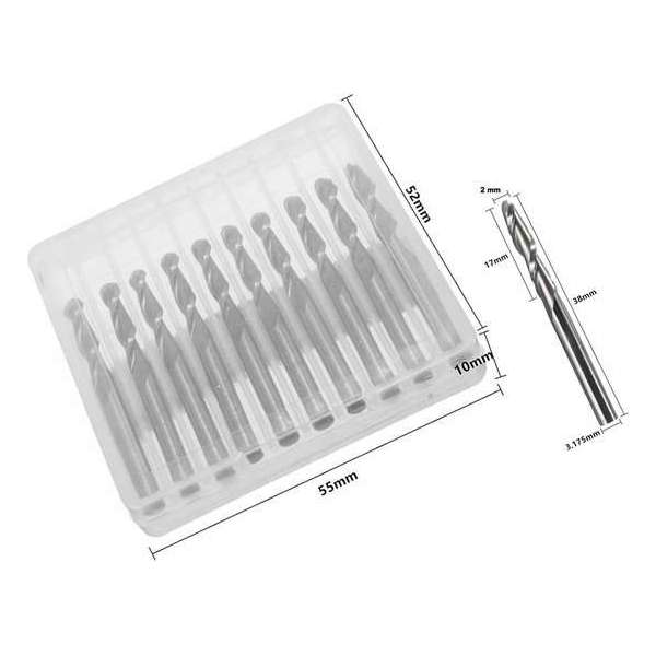 Set micro ball nose frezen in box (2 mm)