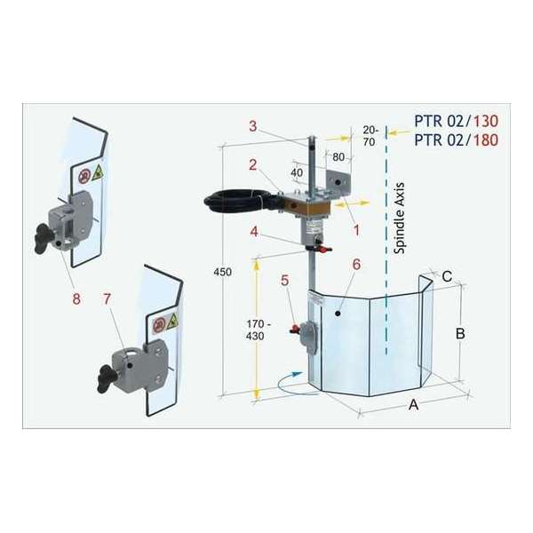 Huvema - Beschermkap voor boormachines - BVPTR 02/180