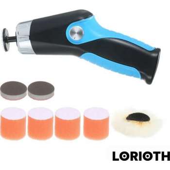 LORIOTH® Mini Polijstmachine - Polijster 8500Rpm - Poetsmachine -  Polijsten - USB-opladen - Auto accessoires - 60W - Zwart