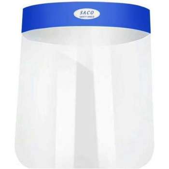 Spatmasker Gelaatsscherm - Transparant - Blauw - 1 stuks