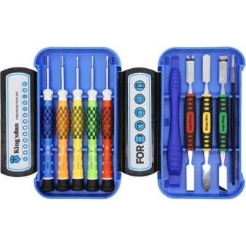 DELTACO VK-52, Smartphone reparatie gereedschap set, 10 stuks, Precisie CRV, blauw