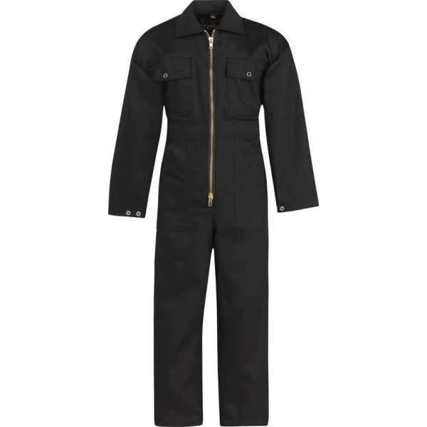 STØRVIK Kinderoverall Unisex 100% katoen Zwart - Maat 164 - NICKY