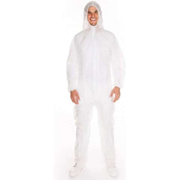 Overall wegwerp wit XL - Coverall Hygonorm