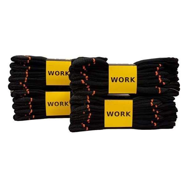 Work werksokken 20 paar fluor oranje maat 43/46