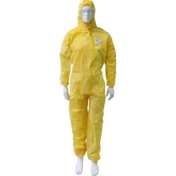 Technosafety Wegwerp Overall - Categorie 3 - Type 3/4/5/6 - Anti Statisch - Geel - Maat L