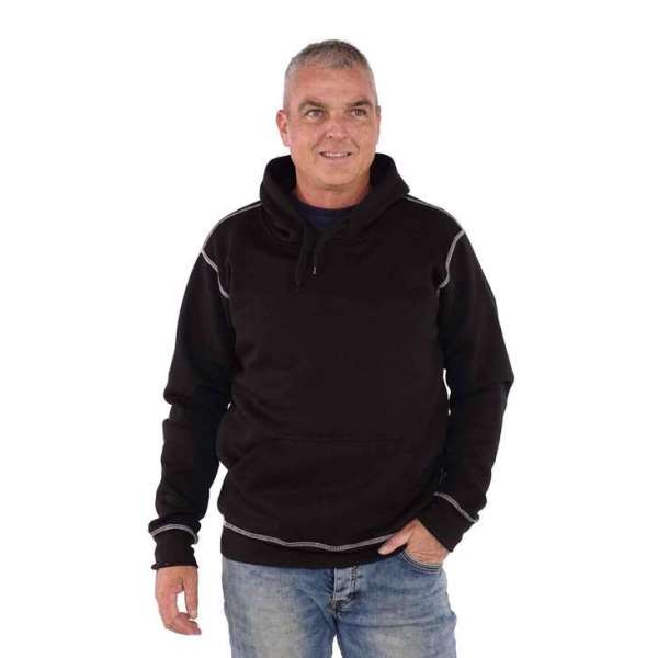 STØRVIK Hooded Sweater 4 seizoenen Heren Zwart - Maat XL - HEDMARK