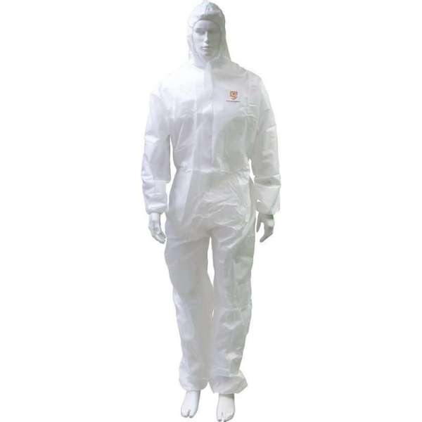 Technosafety Wegwerp Overall - Categorie 3 - Type 5/6 - Anti Statisch - Wit - Maat XXXL