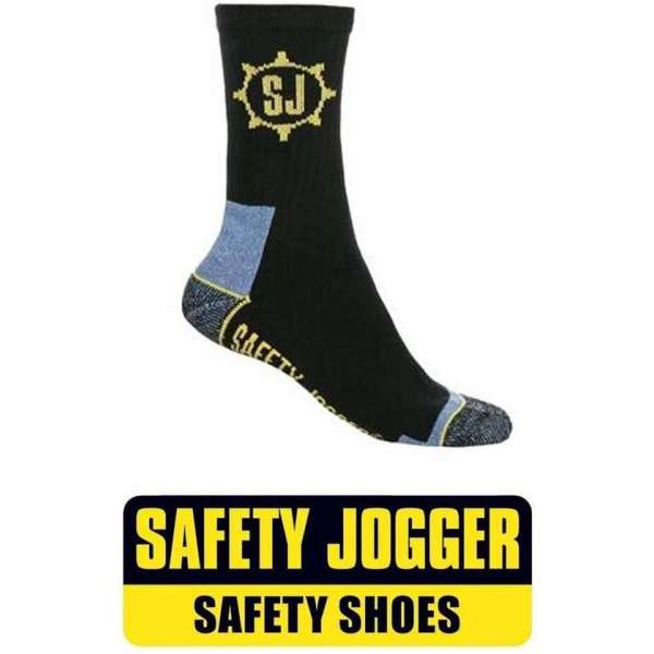 Safety Jogger werk Sokken 3-Pack - Zwart/Grijs - 43-47