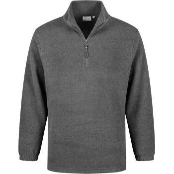 Santino fleece sweater Serfaus - antraciet - maat M