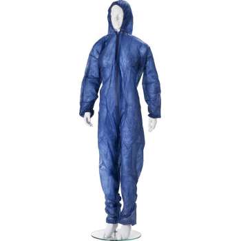 Coverall-overall wegwerp blauw- overal eenmalig gebruik- maat XXL