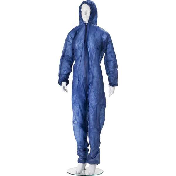 Coverall-overall wegwerp blauw- overal eenmalig gebruik- maat XXL