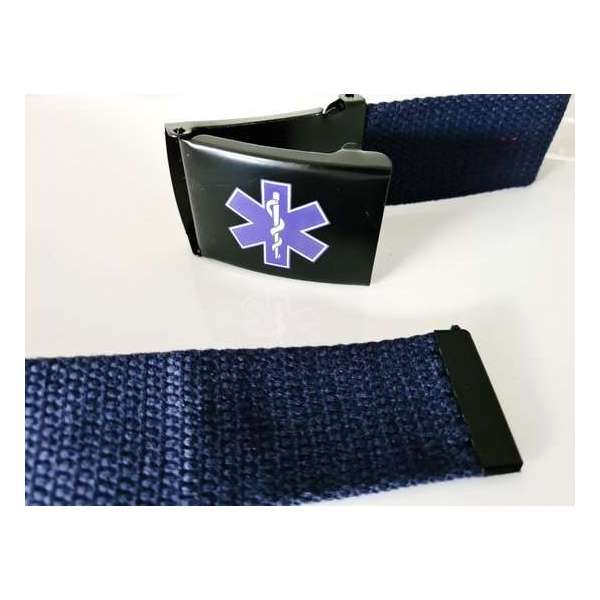 ‘tactische’ broeksriem met Star of Life logo BLAUW