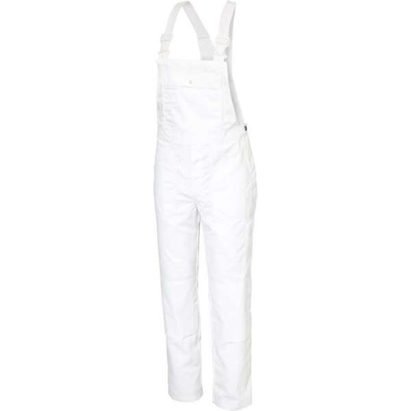 KLM Workwear - Amerikaanse Overall COREY (|tuinbroek| BIB| bretelbroek) - katoen/polyester 300g/m2- Wit