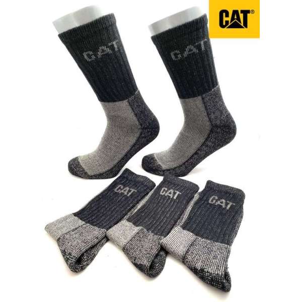 CAT Heavy Duty Werksokken Zwart Maat 39-42