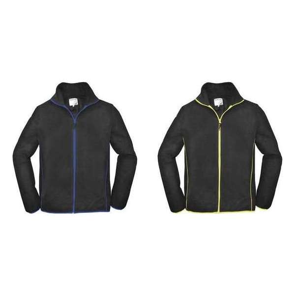 TERRAX WORKWEAR Lichtgewicht fleecejack zwart/lime maat XXL