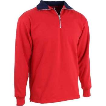 KREB Workwear® EVERT Zip Sweater Rood/MarineblauwXXXL