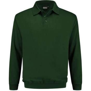 Indushirt polosweater biologisch katoen groen XL