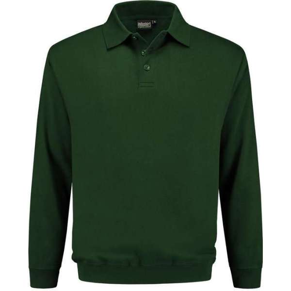 Indushirt polosweater biologisch katoen groen XL