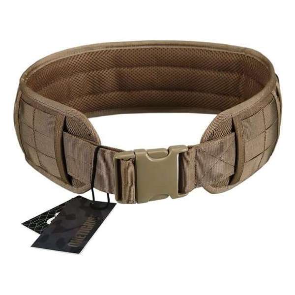 verstelbare militaire tactische riem met afneembare dikke pad, 1000d Nylon maat L Kleur Bruin Airsoft Paintball