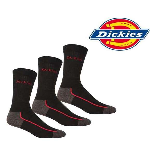 DICKIES SOKKEN - DICKIES Robust werksokken Cordura - 43/46 - zwart - 3 paar