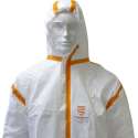 Technosafety Wegwerp Overall - Categorie 3 - Type 4/5/6 - Anti Statisch - Wit/Oranje - Maat XXXL