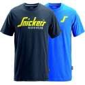 Snickers 2502 Twopack t-shirts Zwart & Blauw L