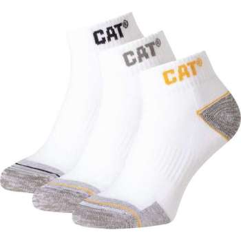 CAT Enkelsokken Work Sneakers 3-paar Wit -  43-46