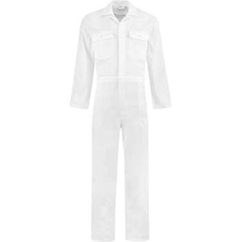 EM Workwear kinderoverall pol/kat Wit met verdekte ritssluiting maat 152