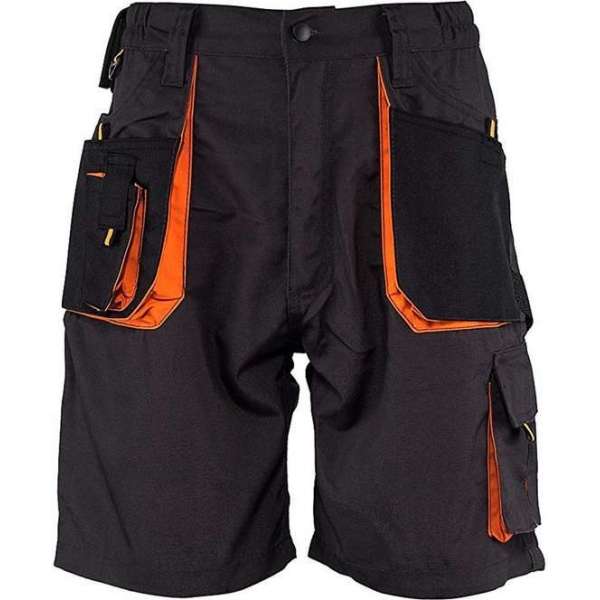 Werkbroek kort / short Emerton zwart/oranje maat 54