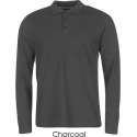 Pierre Cardin - Long sleeve, polo met lange mouwen - Charcoal / XXL