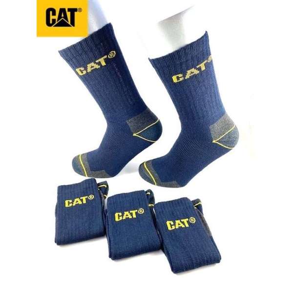 CAT Werksokken Multipack Blauw Maat 46-50