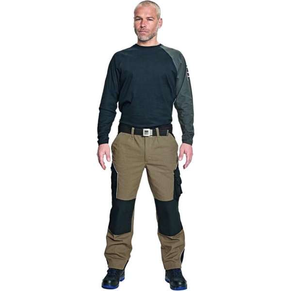 Werkbroek Assent Erding 3112 khaki/zwart maat 58