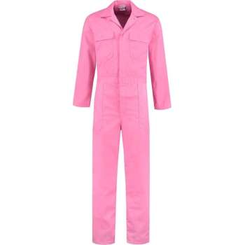 EM Workwear kinderoverall pol/kat Roze met verdekte ritssluiting maat 98