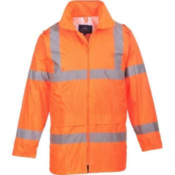 Regenjas Oranje Maat 4XL met reflecterende striping