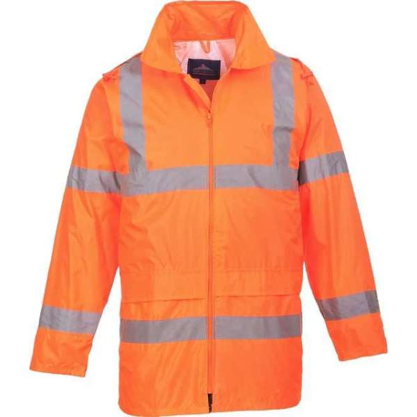 Regenjas Oranje Maat 4XL met reflecterende striping