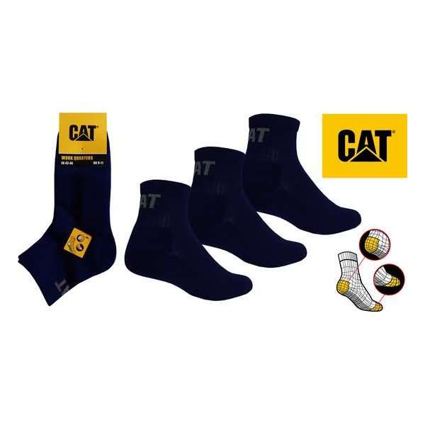 CATERPILLAR SOKKEN - CAT Work Quarters sokken - 43/46 - donkerblauw - 3 paar