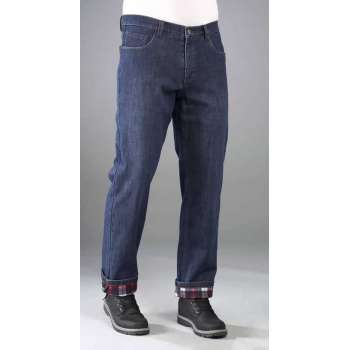 BEN BRIX Thermojeans blauw met geruite binnenvoering maat 28 (kort)