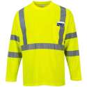 Hi-Vis T-shirt geel met lange mouw en reflectie strepen maat 2XL