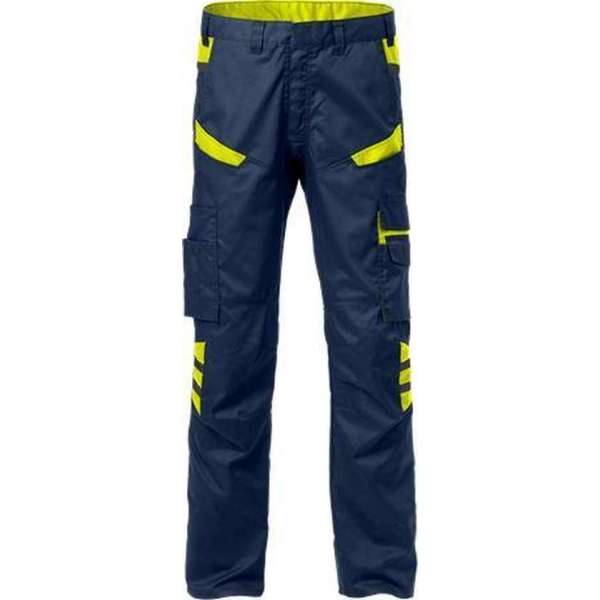 Fristads broek 2552 marine/fluorgeel