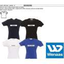 Wenaas - Dubbelpak T-shirt dames slim fit - 100% gekamde katoen 180 gr/m2 - 35050 Marine M