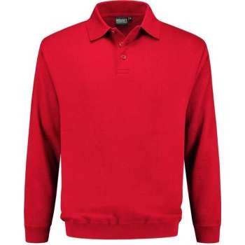 Indushirt polosweater biologisch katoen rood L