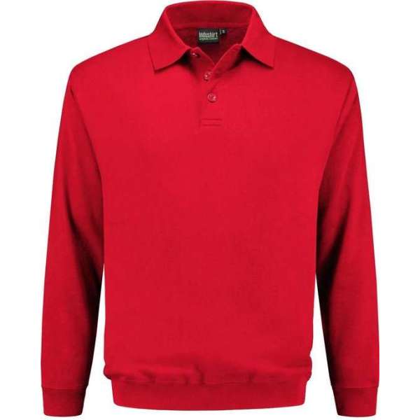 Indushirt polosweater biologisch katoen rood L