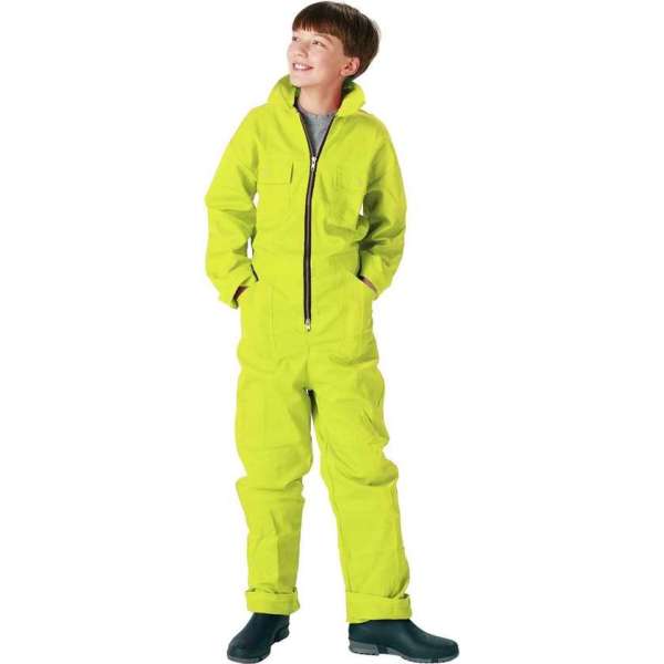 STØRVIK Kinderoverall 100% Katoen Unisex Limgegroen - Maat 128 - NICKY