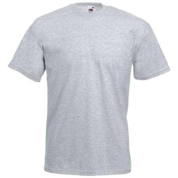 Fruit of the Loom T-shirt Valueweight, Grijs-Melee, Maat L ( 5 stuks onbedrukt)